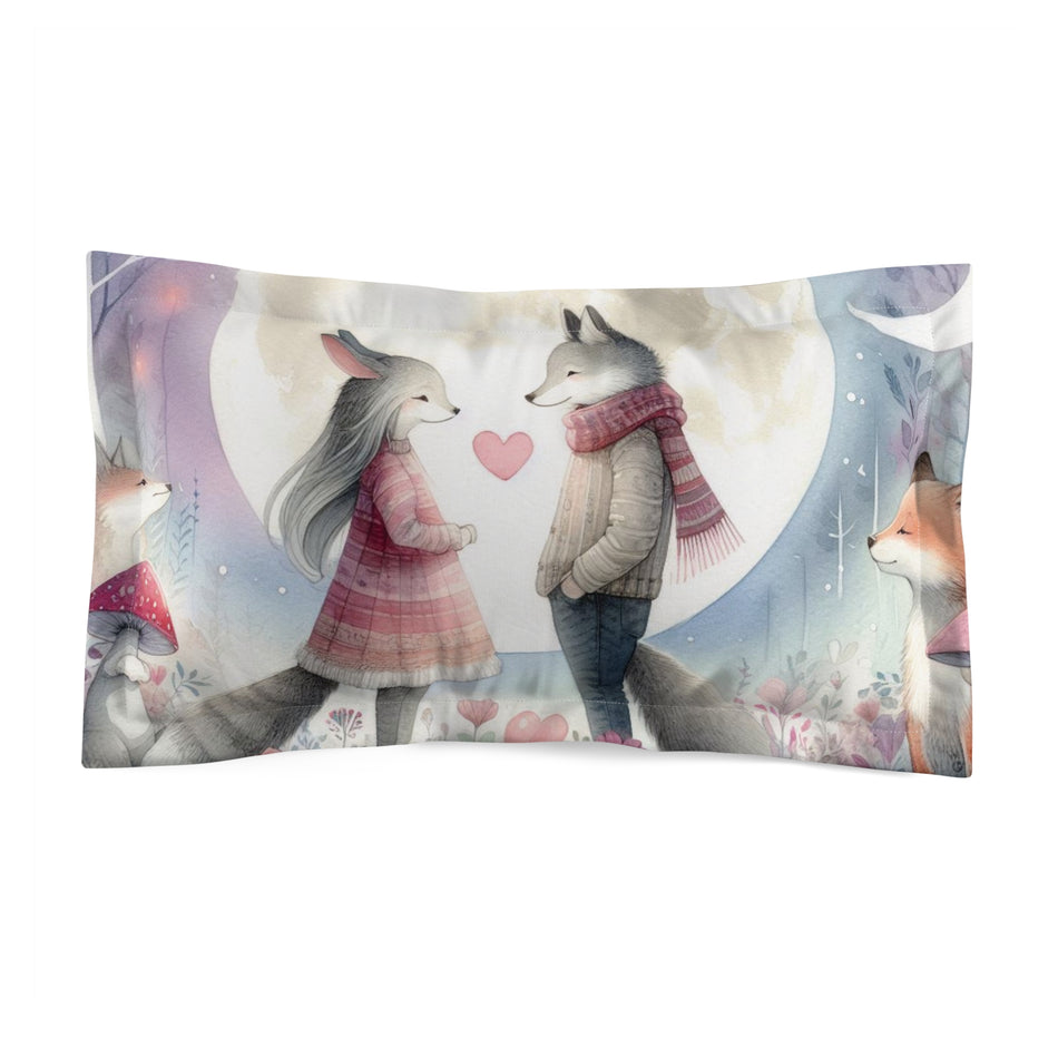 Fox Couple Microfiber Pillow Sham