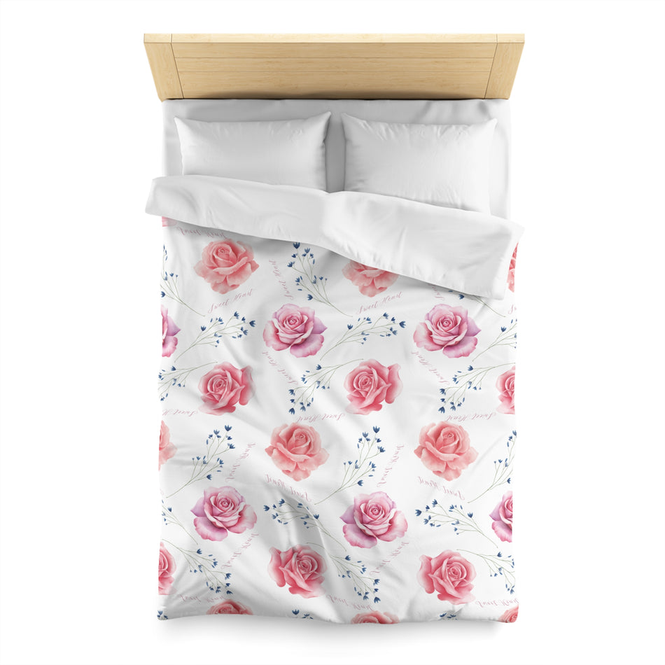 Sweet Heart Roses Microfiber Duvet Cover