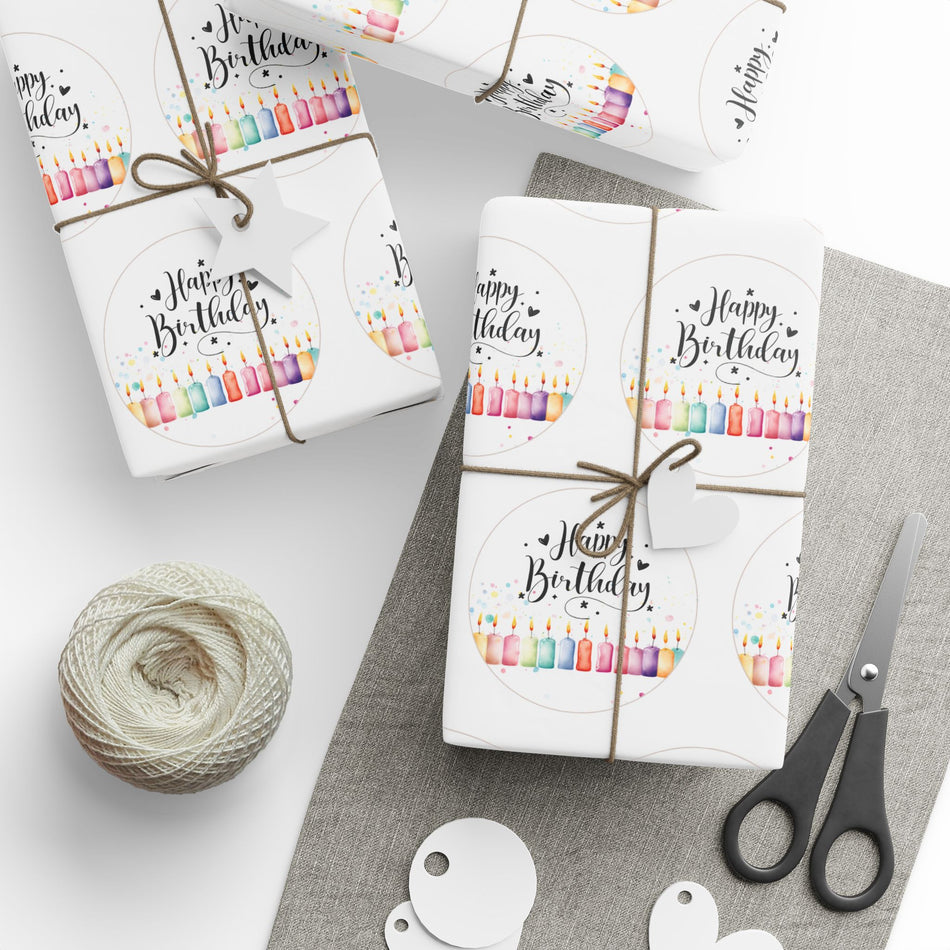 Happy Birthday Candles Wrapping Paper