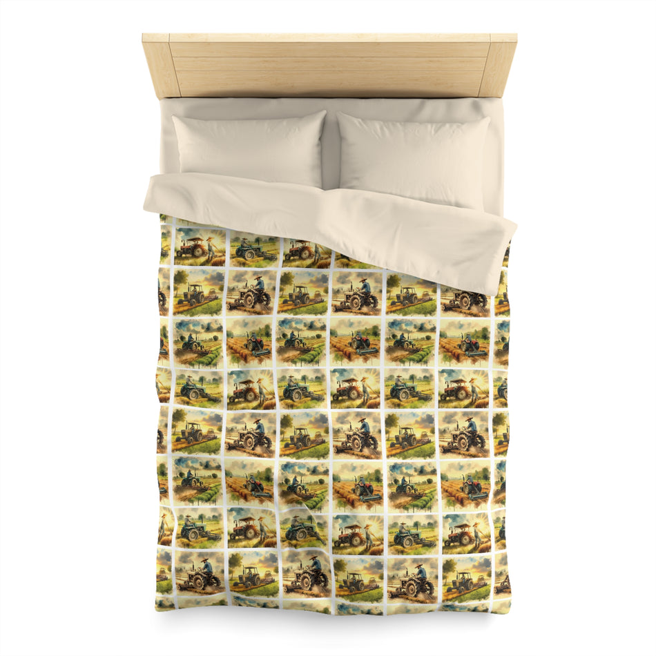 Tractor Farmer Microfiber Duvet Cover