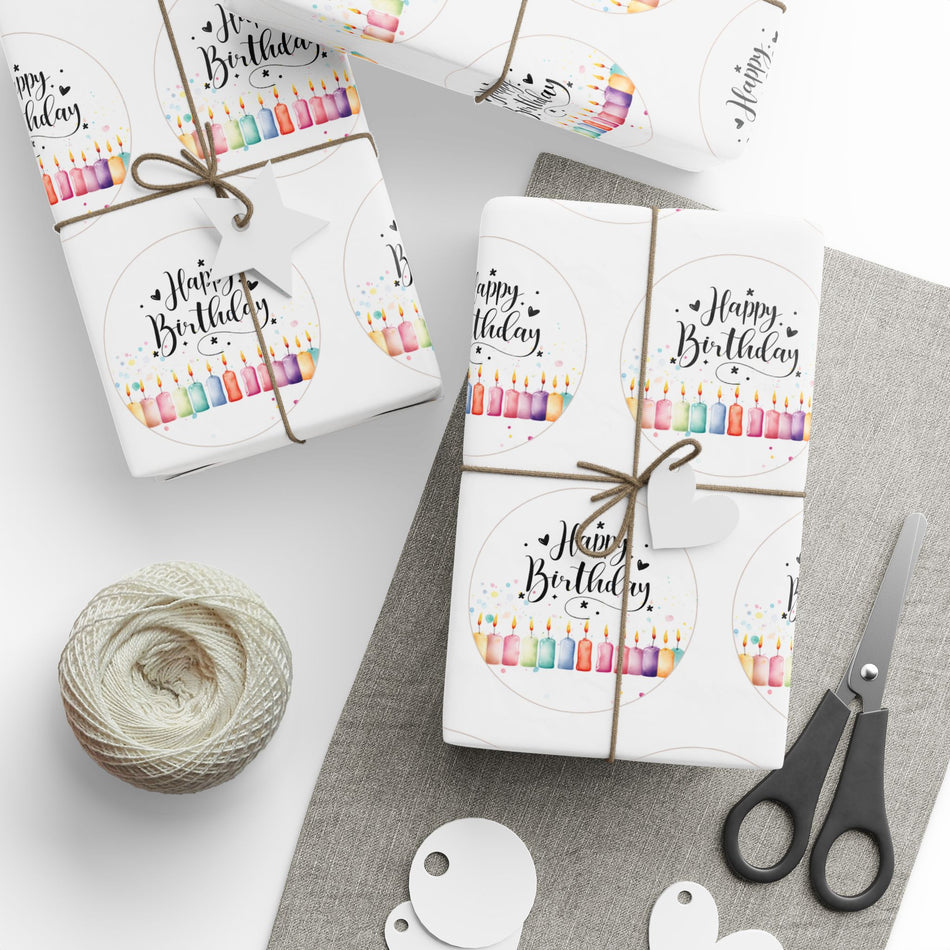 Happy Birthday Candles Wrapping Paper