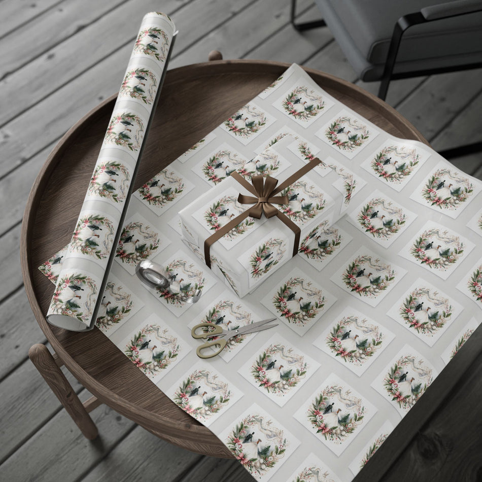 Wedding in Winter on Wrapping Paper