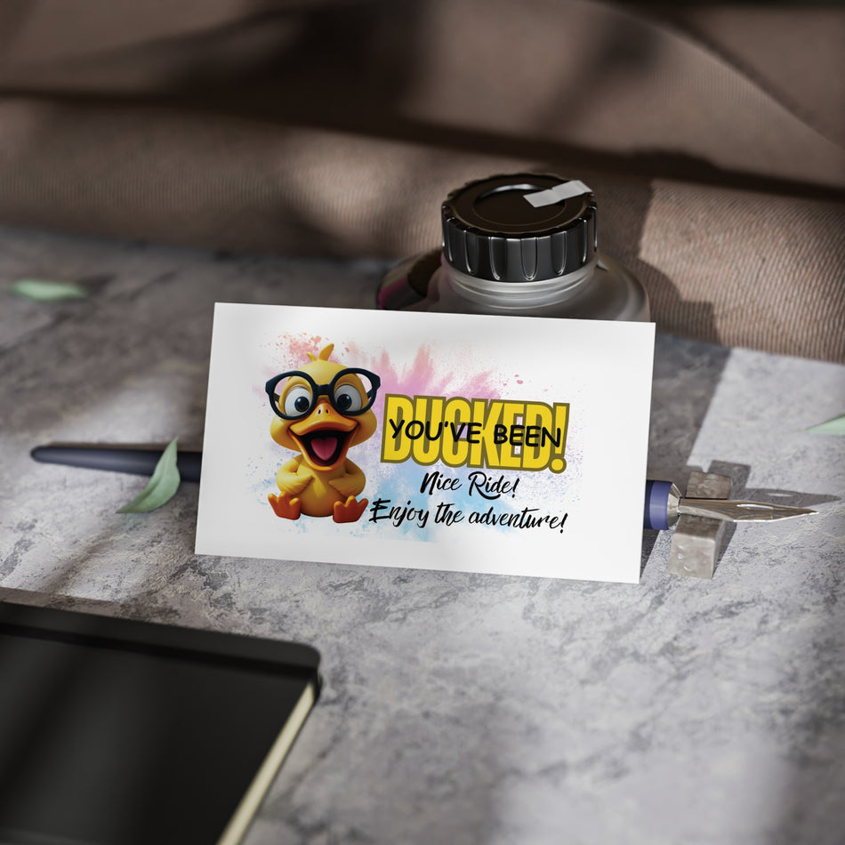 You've Been Ducked With Glasses On Business Cards