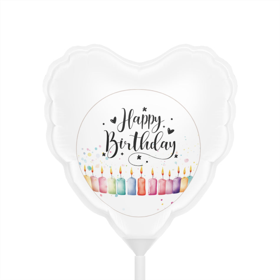 Happy Birthday Candles Balloon (Round shaped), 6"