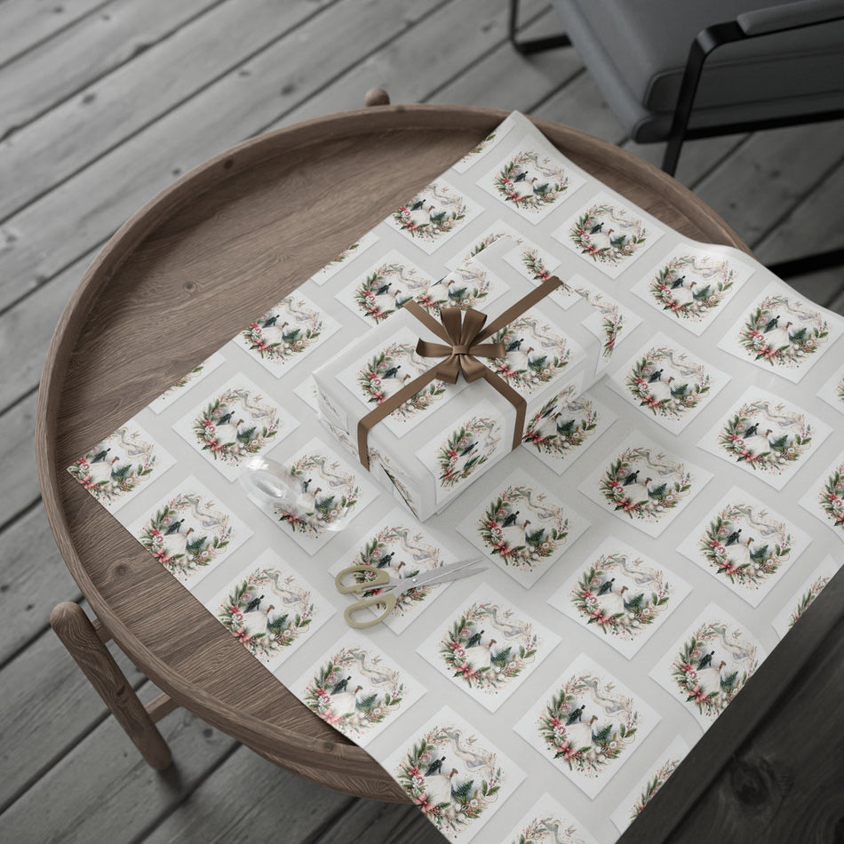 Wedding in Winter on Wrapping Paper