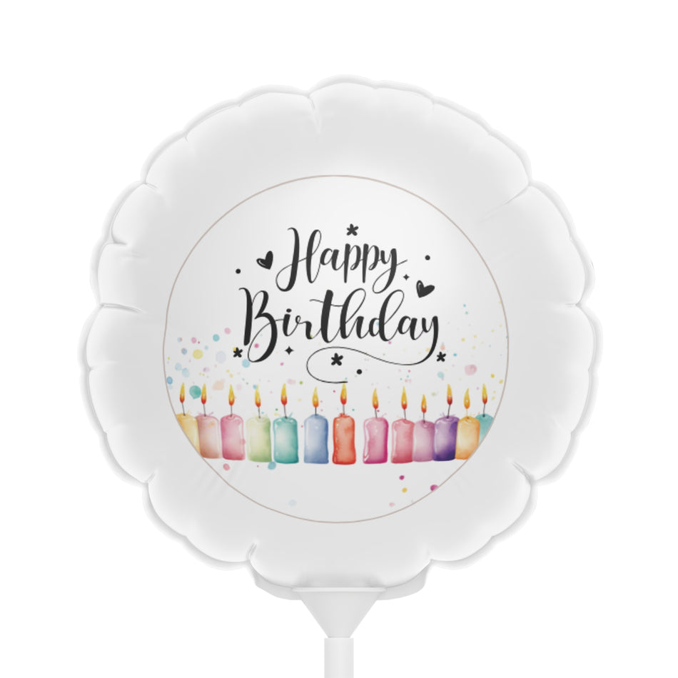 Happy Birthday Candles Balloon (Round shaped), 6"