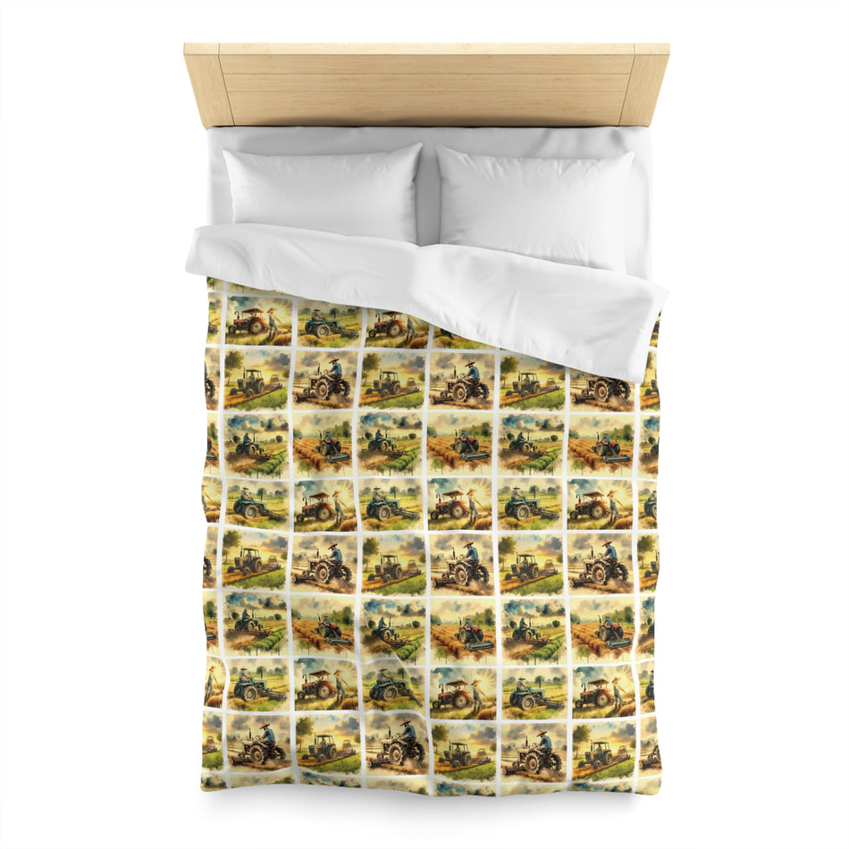 Tractor Farmer Microfiber Duvet Cover