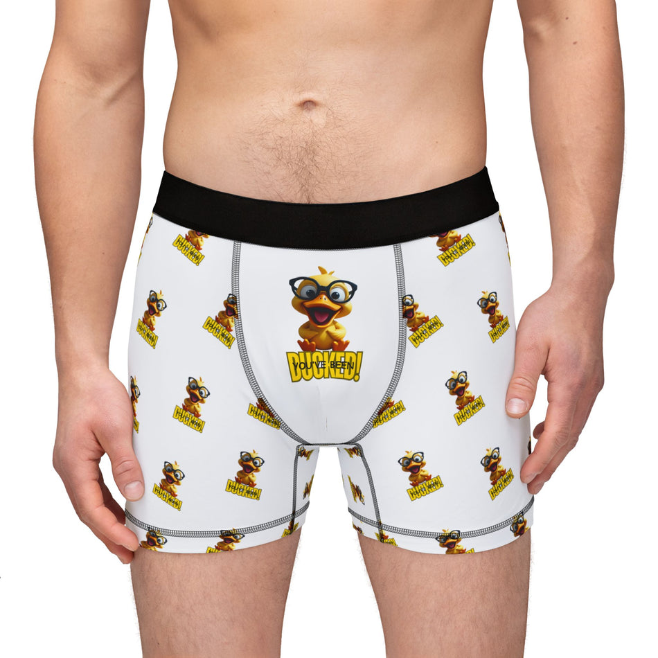 You've Been Ducked with Glasses Men's Boxers (AOP)