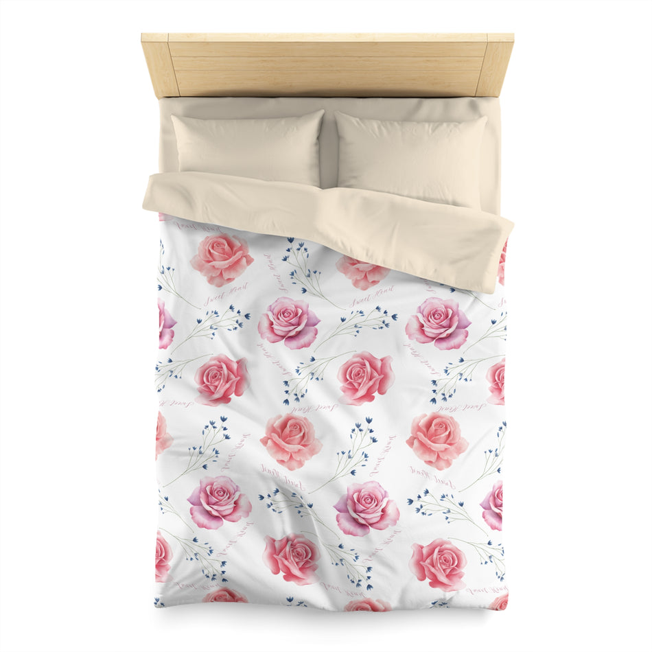 Sweet Heart Roses Microfiber Duvet Cover