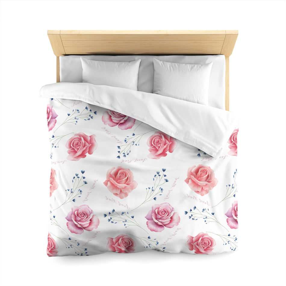 Sweet Heart Roses Microfiber Duvet Cover