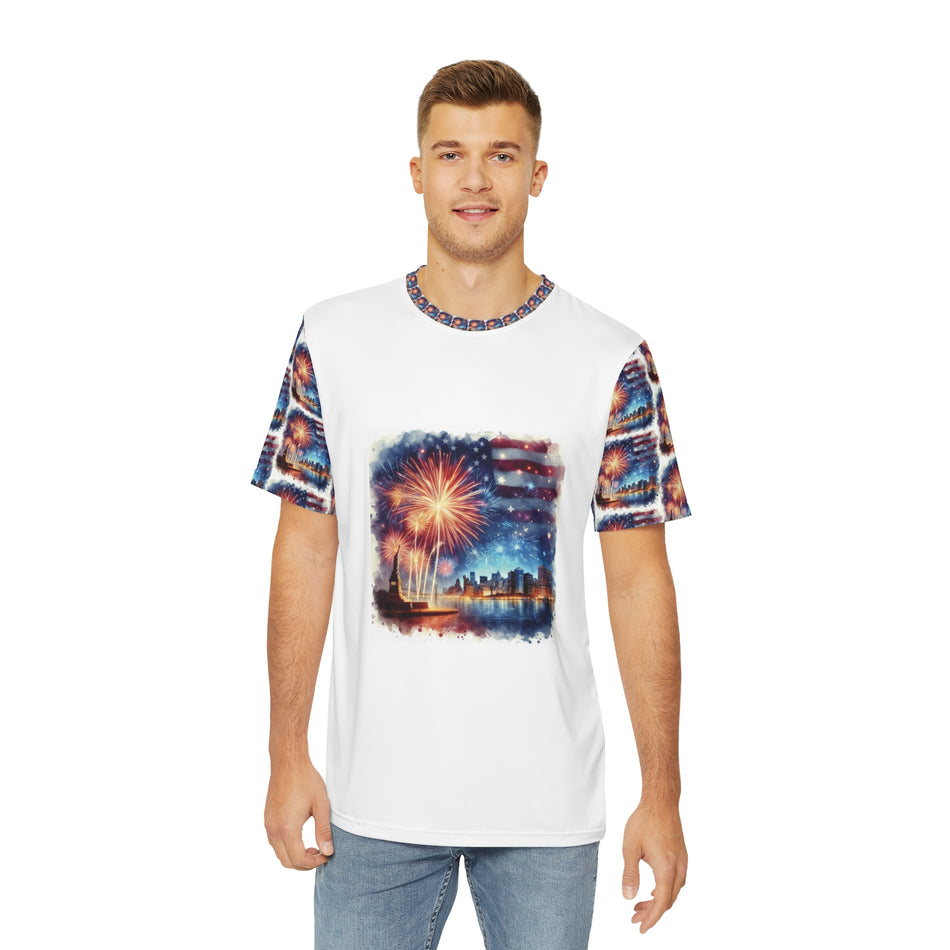 Fourth Of July Men's Polyester Tee (AOP)