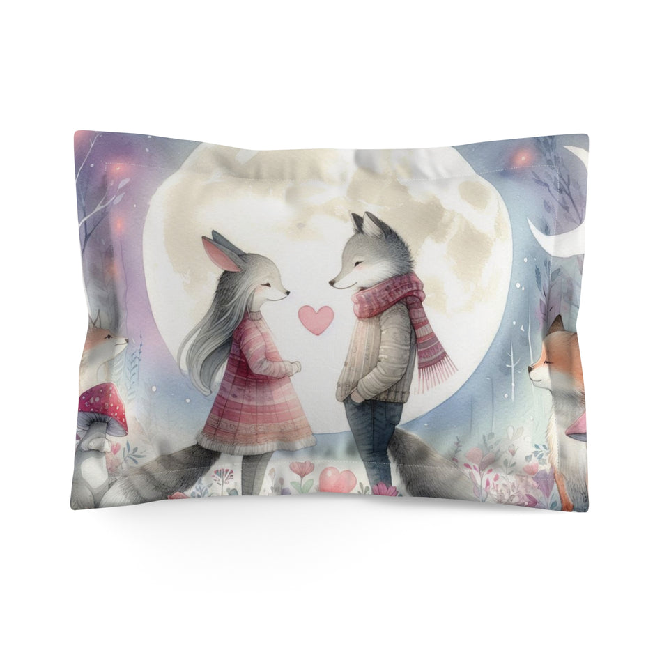 Fox Couple Microfiber Pillow Sham