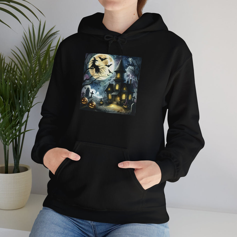 Halloween Spooky House Unisex Heavy Blend™ Hooded Sweatshirt