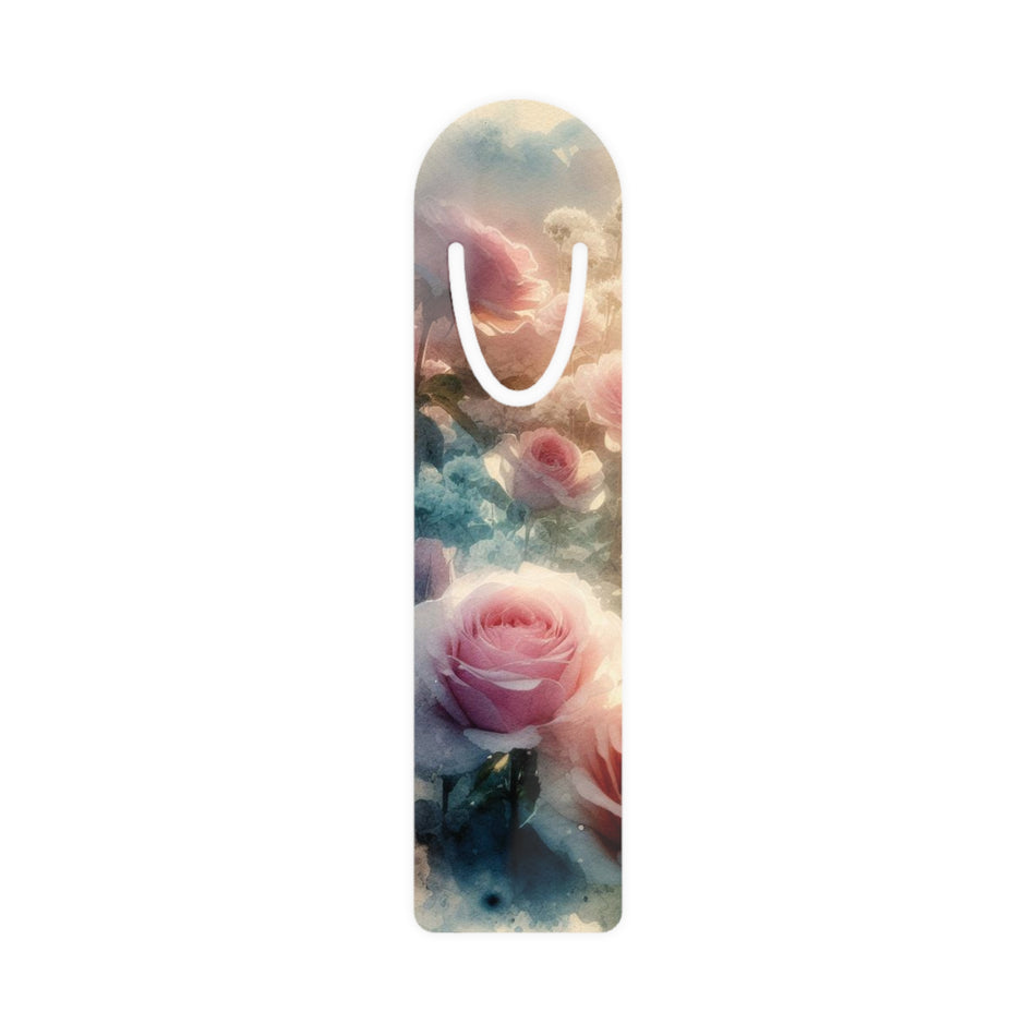 Pink Roses on A Bookmark