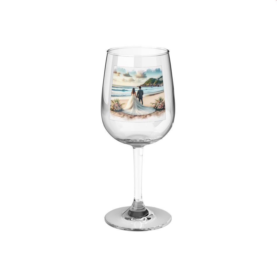 Wedding Ocean Memories Wine Glass, 12oz