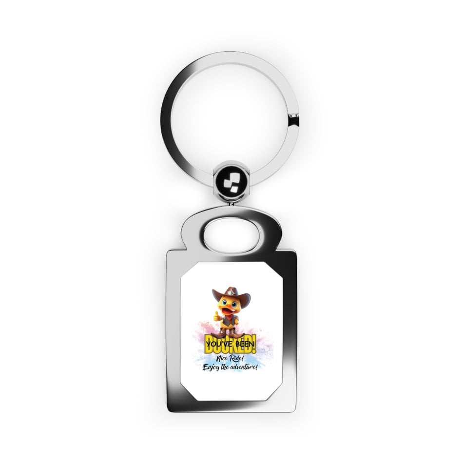 You've Been Ducked Cowboy Sheriff Rectangle Photo Keyring