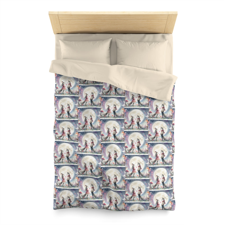 Fox Couple Microfiber Duvet Cover