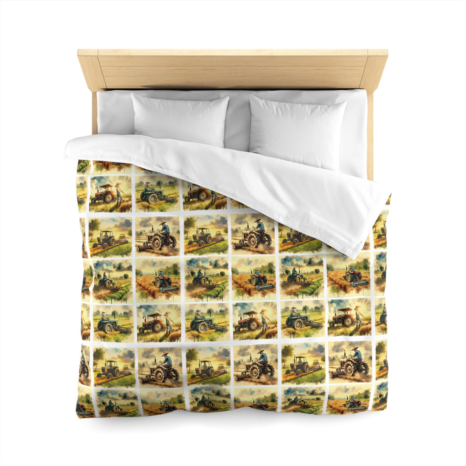 Tractor Farmer Microfiber Duvet Cover