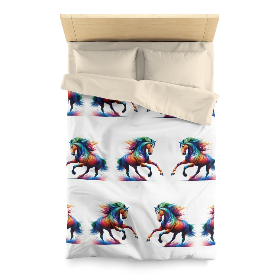 Running Wild Feels So Good Horse Microfiber Duvet Cover