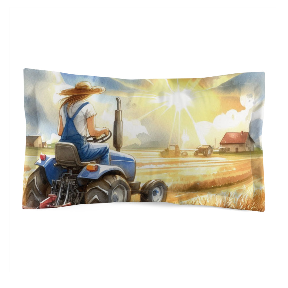 Tractor Farmer Microfiber Pillow Sham