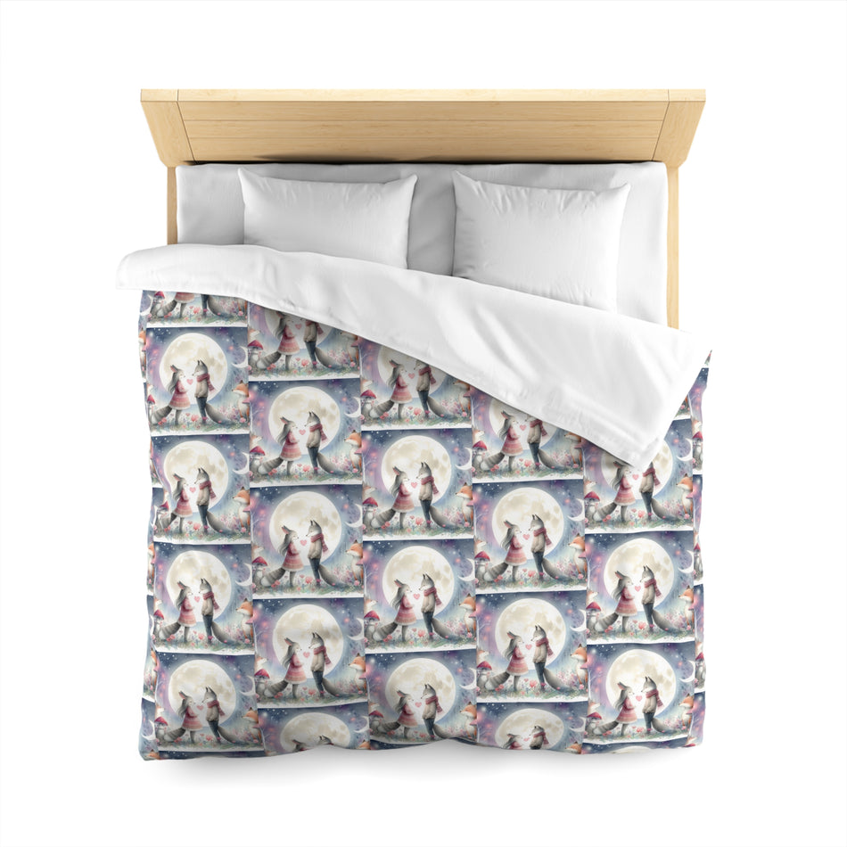 Fox Couple Microfiber Duvet Cover