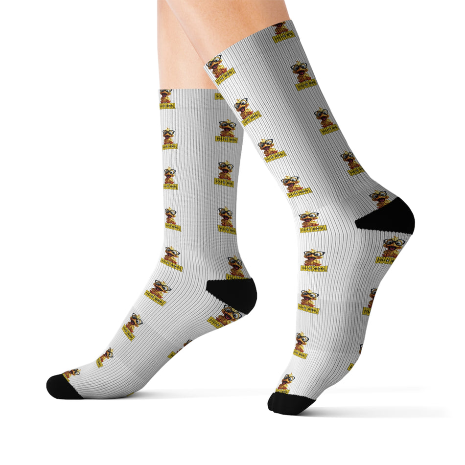 You've Been Ducked with Glasses on Sublimation Socks