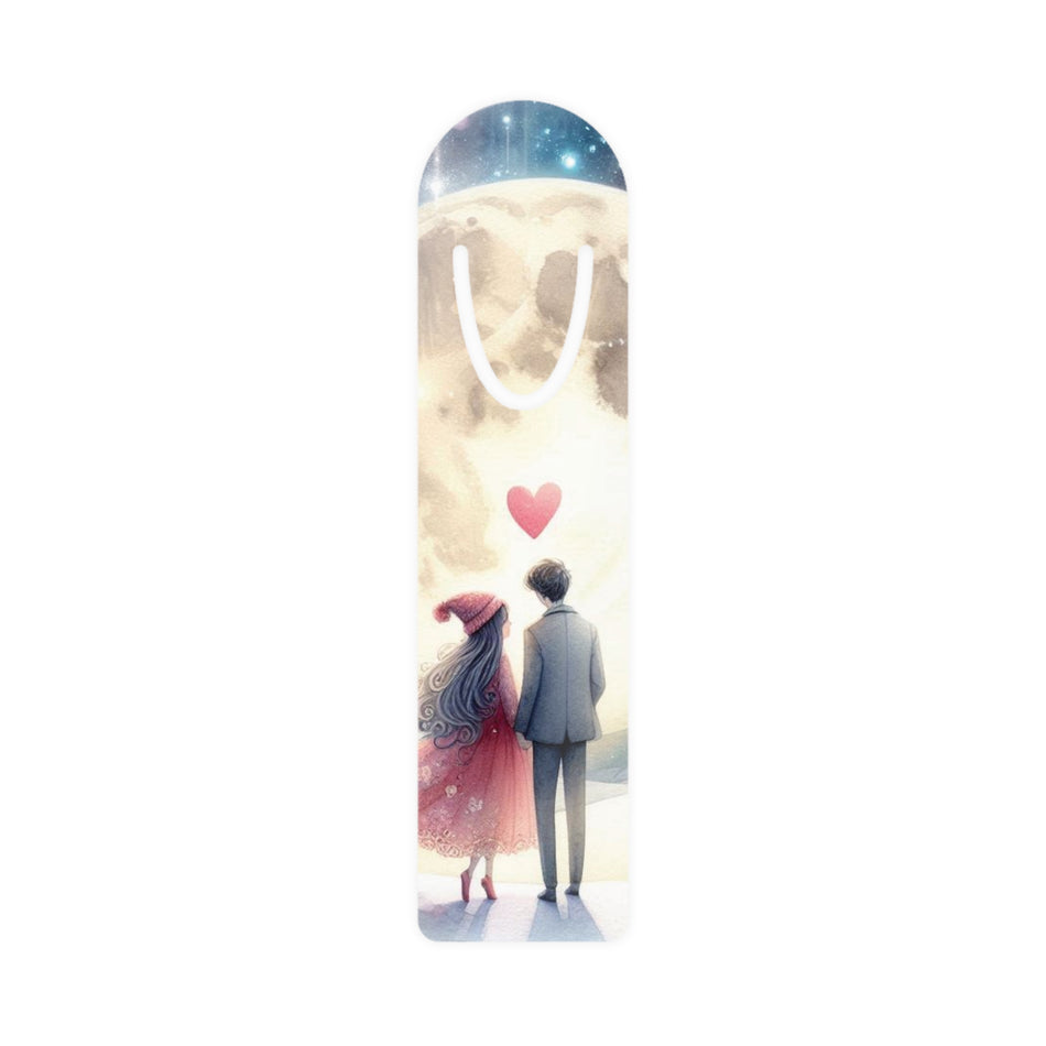 Valentine Couple with The Moon Bookmark