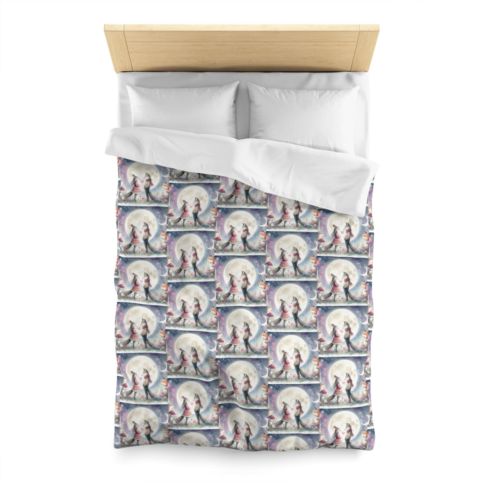 Fox Couple Microfiber Duvet Cover